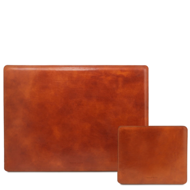 Office-Set aus Leder Honig Office-Set aus Leder Honig