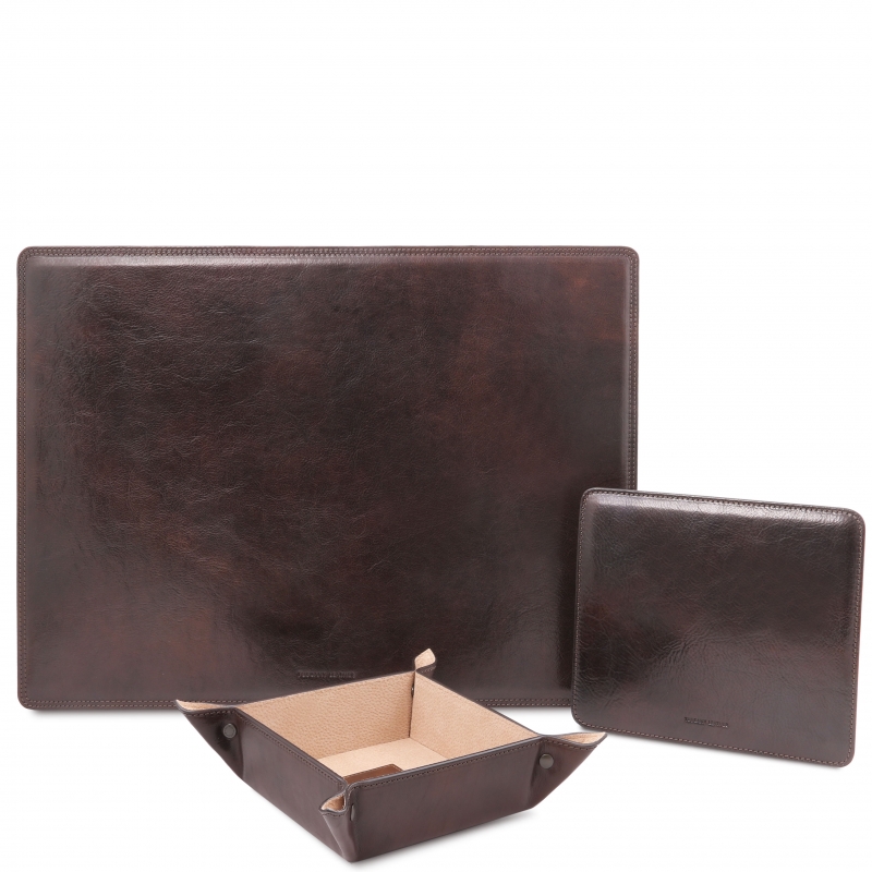 Office-Set Leder dunkelbraun Office-Set Leder dunkelbraun