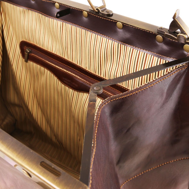 Leder Reisetasche im Doktortaschen-Design Madrid Maulbügel Leder Reisetasche im Doktortaschen-Design Madrid Maulbügel