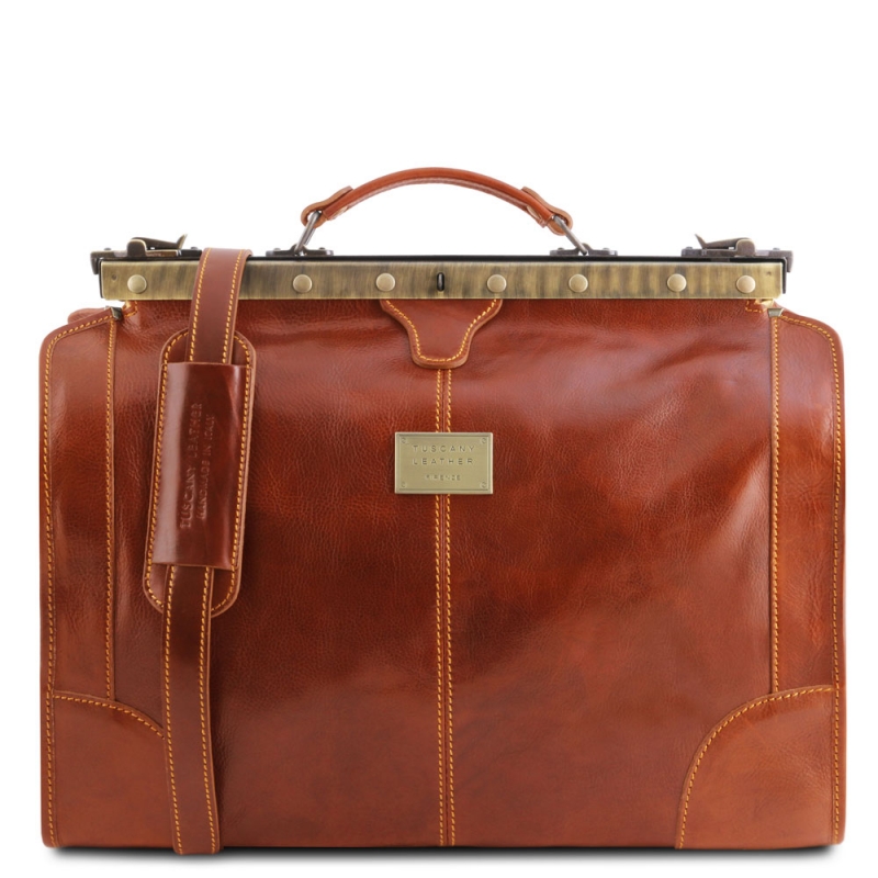 Leder Reisetasche im Doktortaschen-Design Madrid honig Leder Reisetasche im Doktortaschen-Design Madrid honig