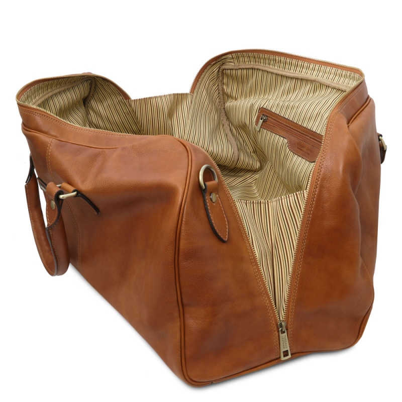 Leder Reisetasche Lisbona gross Interieur Leder Reisetasche Lisbona gross Interieur