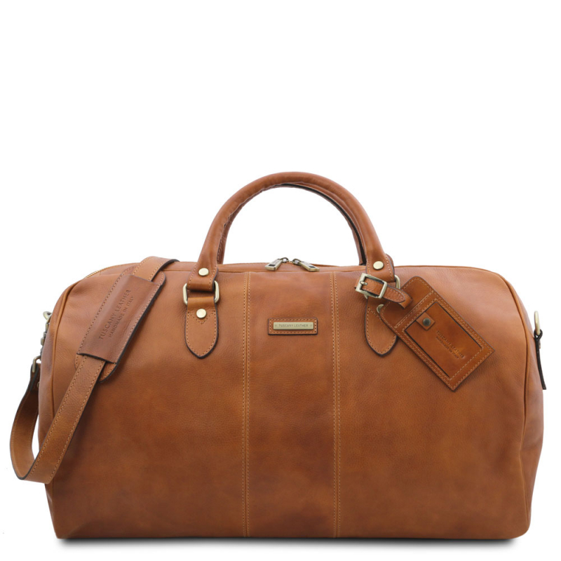 Leder Reisetasche Lisbona gross natural Leder Reisetasche Lisbona gross natural