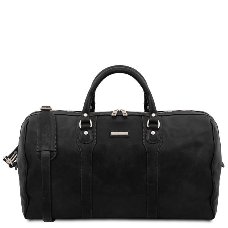 Leder Reisetasche Oslo Schwarz Leder Reisetasche Oslo Schwarz