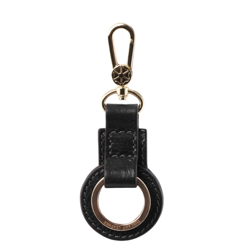 Schlüsselanhänger aus Leder schwarz