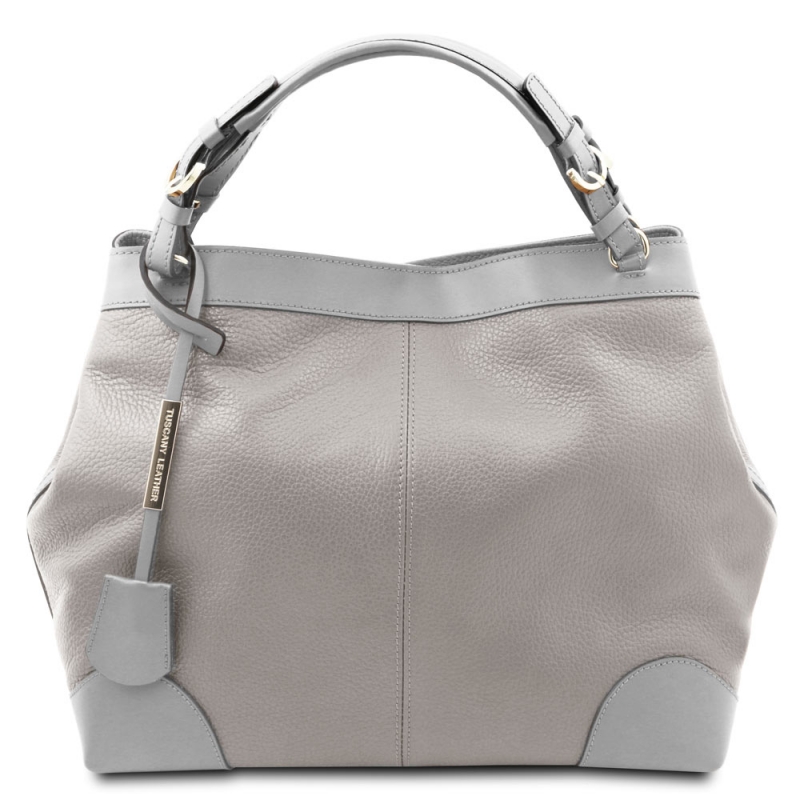 Shopper aus Leder Ambrosia Grau Shopper aus Leder Ambrosia Grau