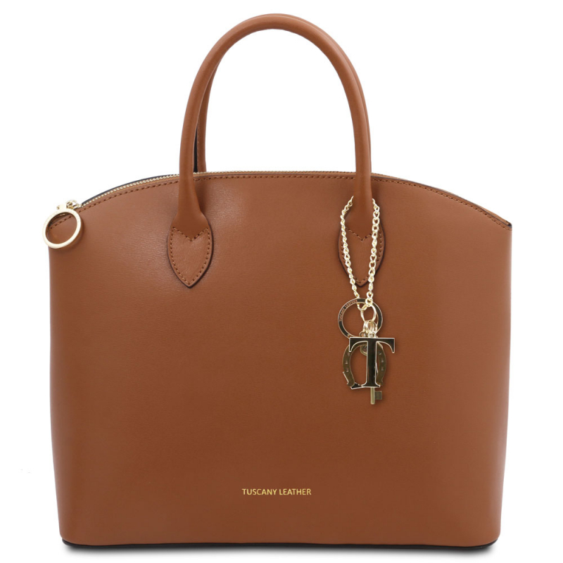TL KeyLuck Shopper aus Leder cognac TL KeyLuck Shopper aus Leder cognac