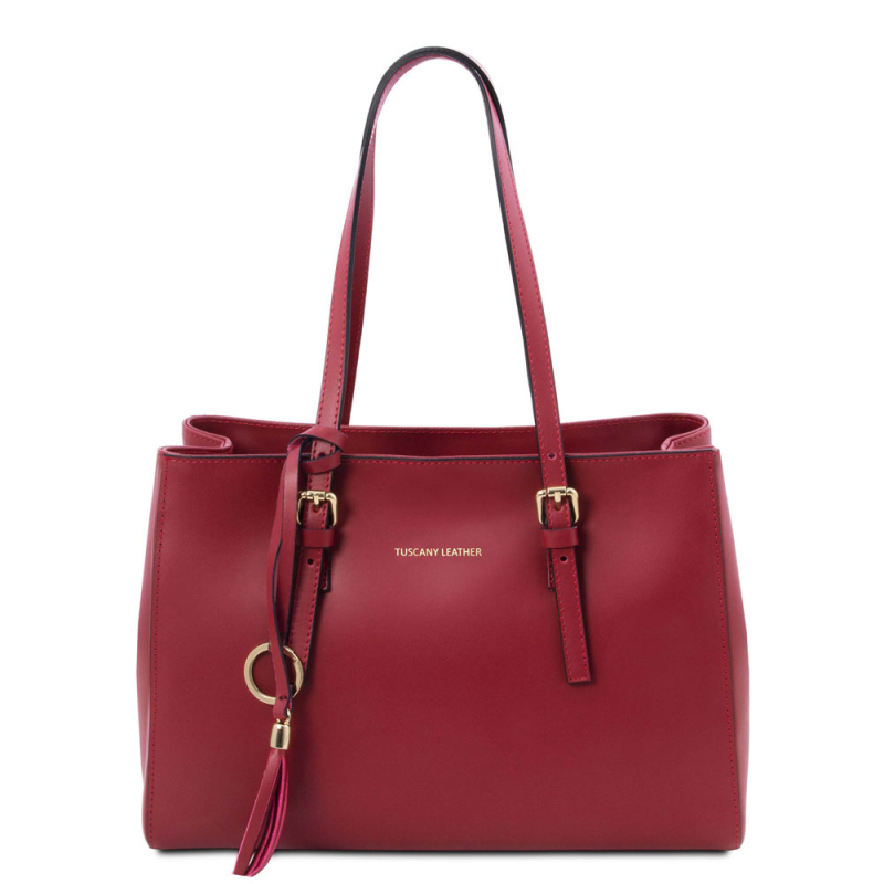 Tuscany Leather TL Bag Leder-Schultertasche rot