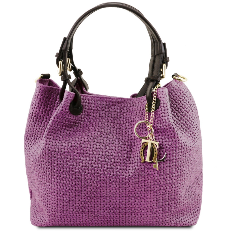 TL KeyLuck Leder-Handtasche Wildleder Purple TL KeyLuck Leder-Handtasche Wildleder Purple