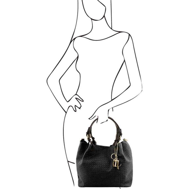TL KeyLuck Leder-Handtasche Wildleder Outfit TL KeyLuck Leder-Handtasche Wildleder Outfit