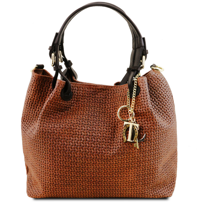 TL KeyLuck Leder-Handtasche Wildleder Zimt TL KeyLuck Leder-Handtasche Wildleder Zimt