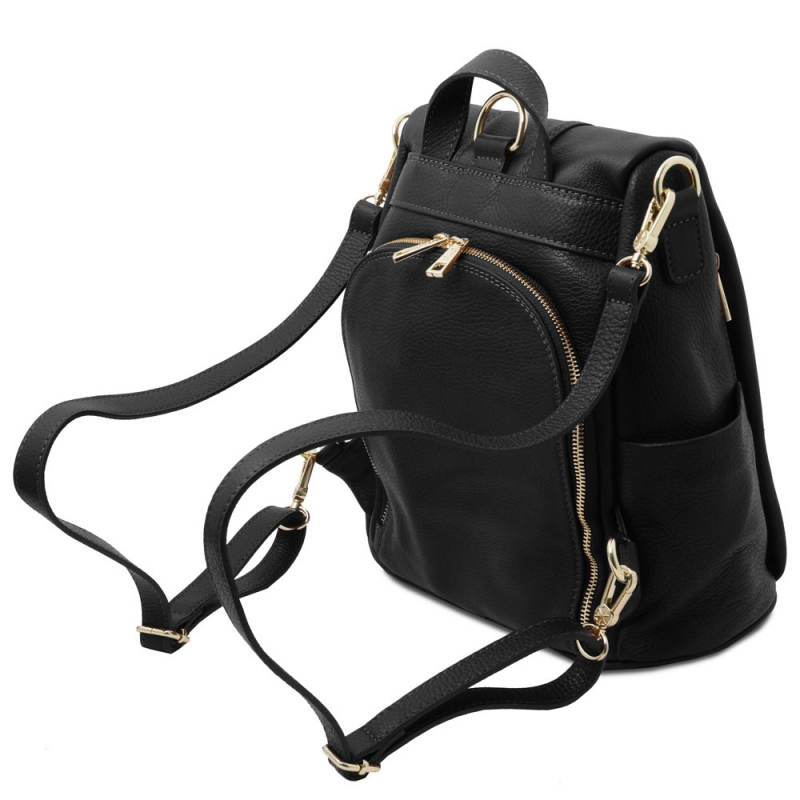 Leder-Rucksack Schultertasche Rückseite Leder-Rucksack Schultertasche Rückseite