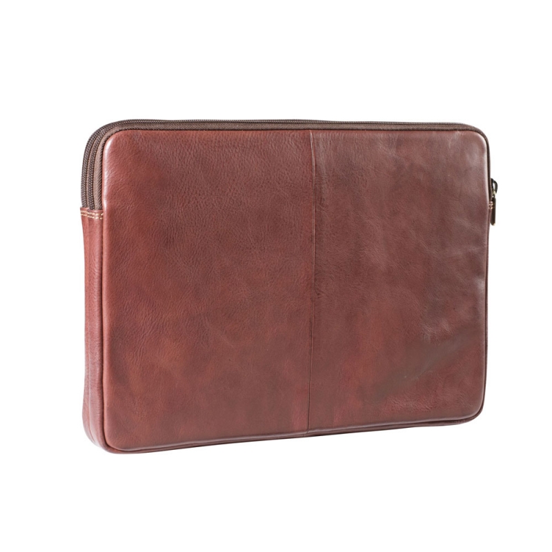Tony Perotti Laptophülle aus Leder 13" dunkelbraun rückseite Tony Perotti Laptophülle aus Leder 13" dunkelbraun rückseite