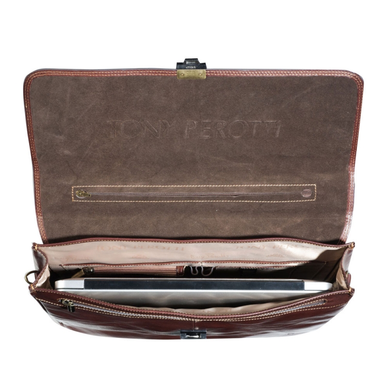 Tony Perotti Laptoptasche 6117-38 braun Interieur Tony Perotti Laptoptasche 6117-38 braun Interieur