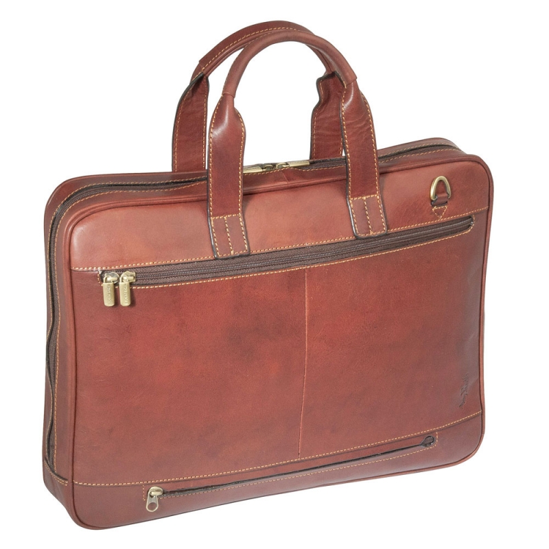 Tony Perotti Leder Laptoptasche 15" Rückseite Tony Perotti Leder Laptoptasche 15" Rückseite
