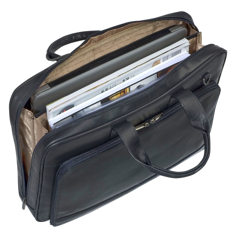 Tony Perotti Leder Laptoptasche 15" schwarz Tony Perotti Leder Laptoptasche 15" schwarz