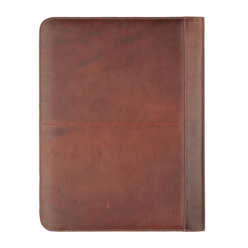 Tony Perotti Schreibmappe A4 aus Leder braun Rückseite Tony Perotti Schreibmappe A4 aus Leder braun Rückseite