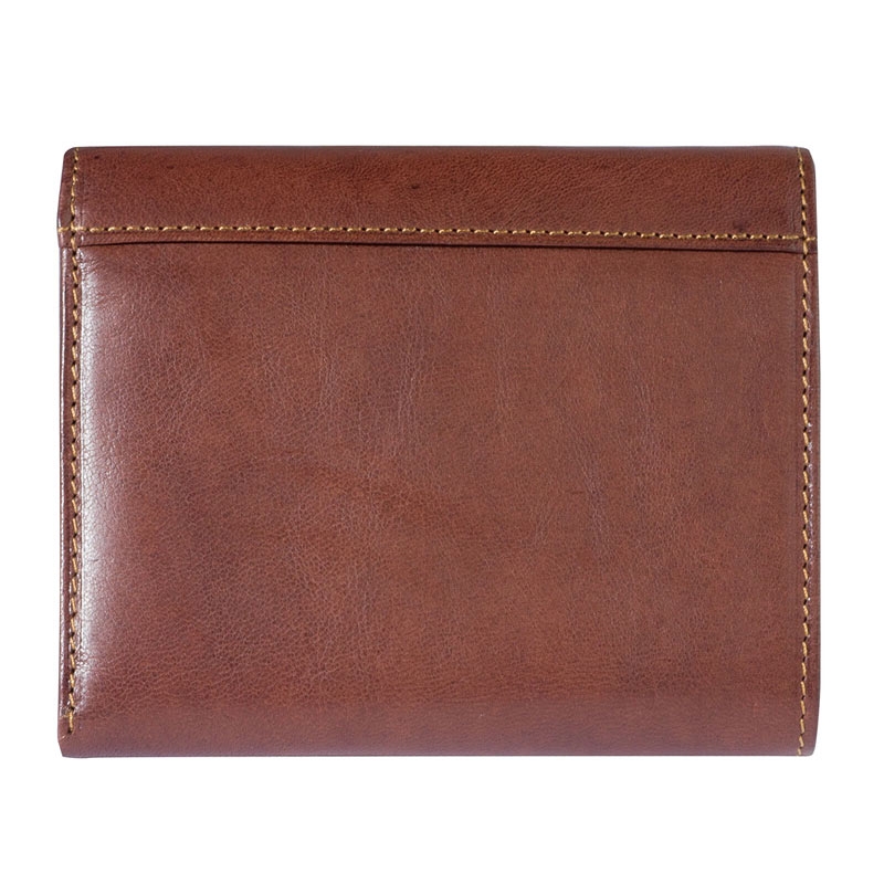 Herrenbrieftasche aus Leder 2604 Braun Rückseite Herrenbrieftasche aus Leder 2604 Braun Rückseite
