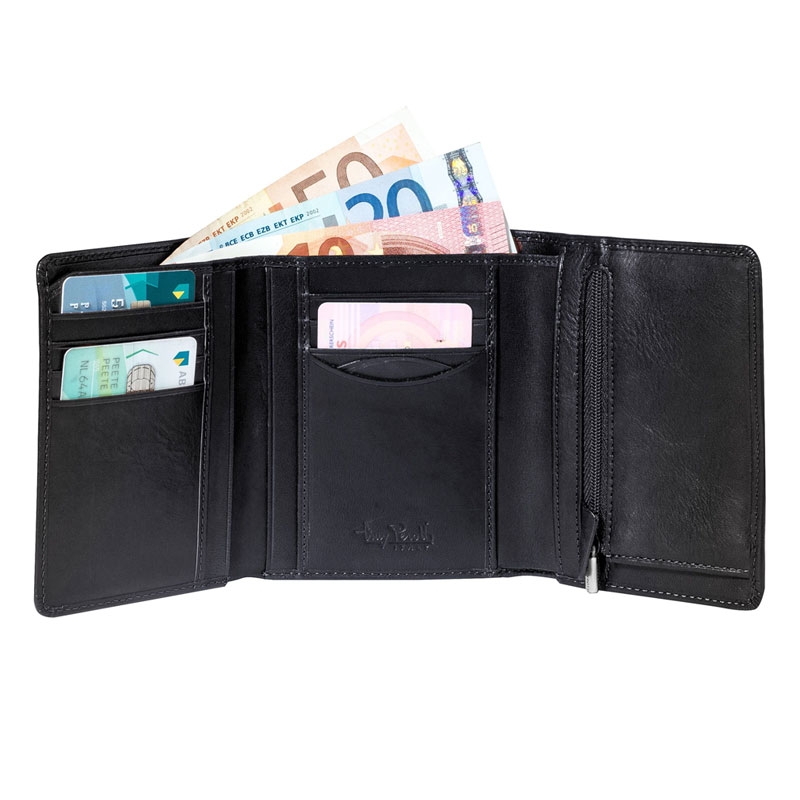 Herrenbrieftasche aus Leder 2604 Schwarz Interieur Herrenbrieftasche aus Leder 2604 Schwarz Interieur