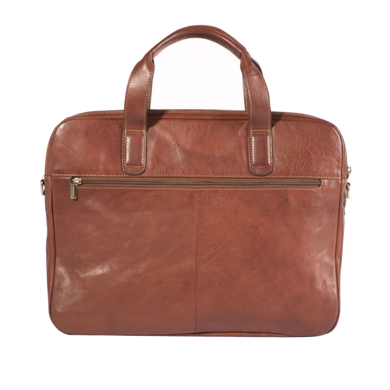 Tony Perotti Laptoptasche 9995-38 braun Rückseite Tony Perotti Laptoptasche 9995-38 braun Rückseite