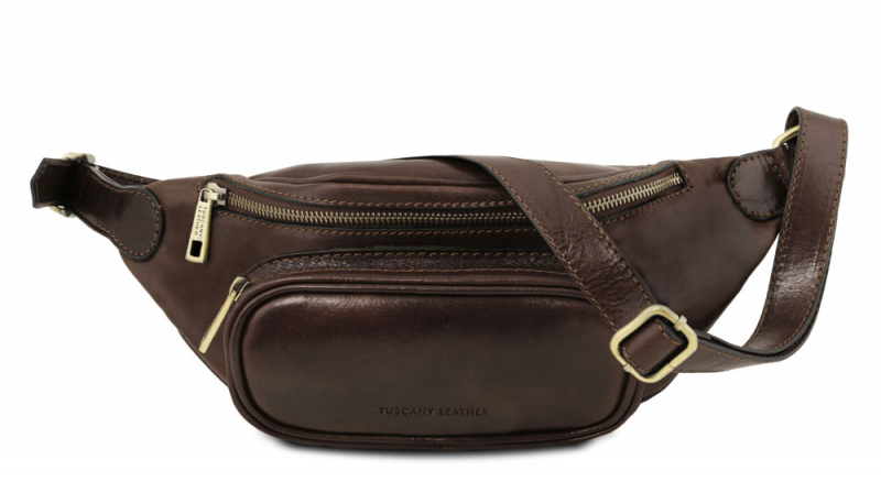 Tuscany Leather Bauchtasche Leder dunkelbraun Tuscany Leather Bauchtasche Leder dunkelbraun