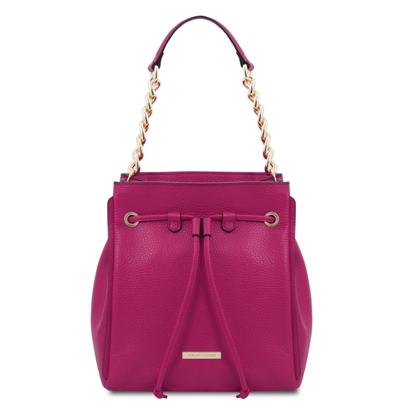 TL Bag Beuteltasche mit Schulterkette fuchsia TL Bag Beuteltasche mit Schulterkette fuchsia