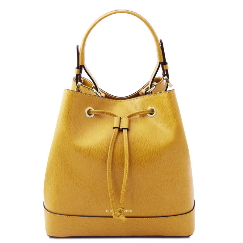 Tuscany Leather Beuteltasche "Minerva" Spring Gelb Tuscany Leather Beuteltasche "Minerva" Spring Gelb