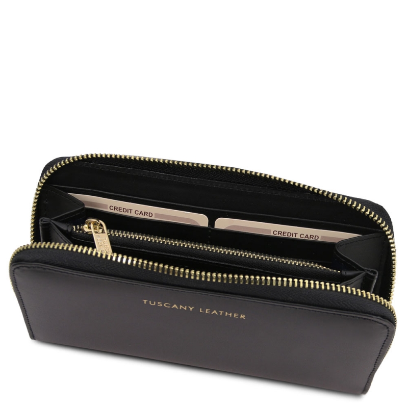 Damen-Geldbörse Venera schwarz Interieur Damen-Geldbörse Venera schwarz Interieur