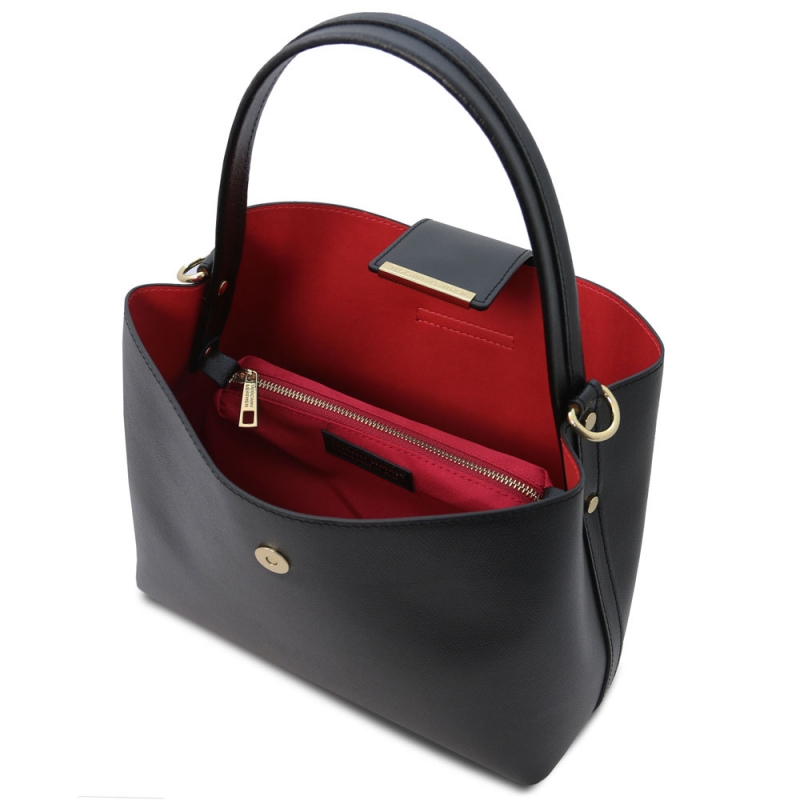 Tuscany Leather Schultertasche Clio schwarz Interieur Tuscany Leather Schultertasche Clio schwarz Interieur