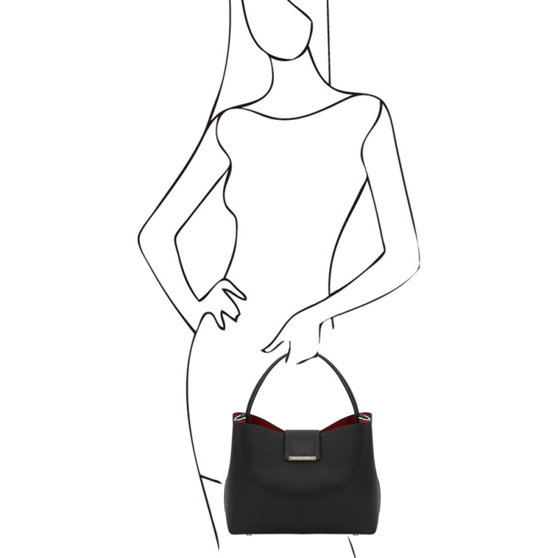Tuscany Leather Schultertasche Clio schwarz Outfit Tuscany Leather Schultertasche Clio schwarz Outfit