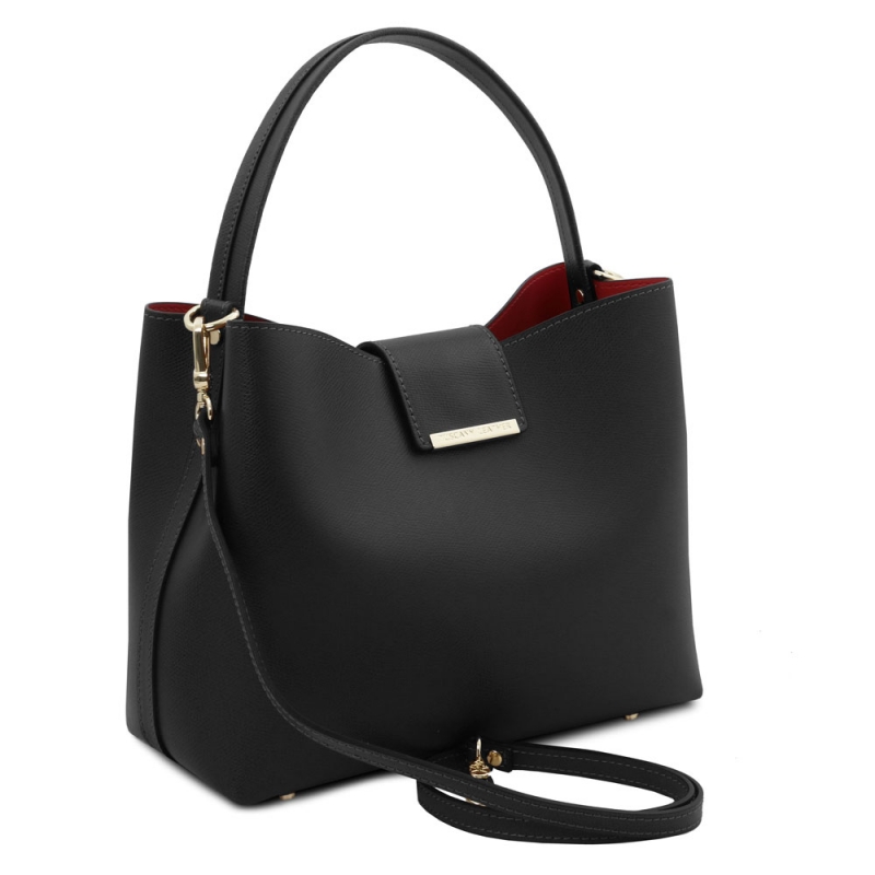 Tuscany Leather Schultertasche Clio schwarz Seite Tuscany Leather Schultertasche Clio schwarz Seite