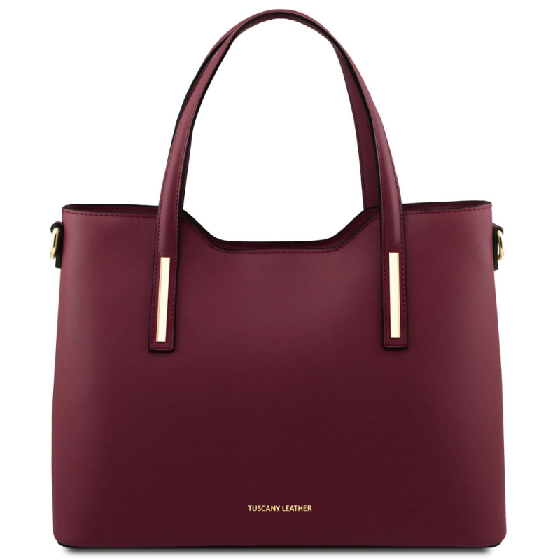 Leder-Handtasche Olimpia bordeaux Leder-Handtasche Olimpia bordeaux