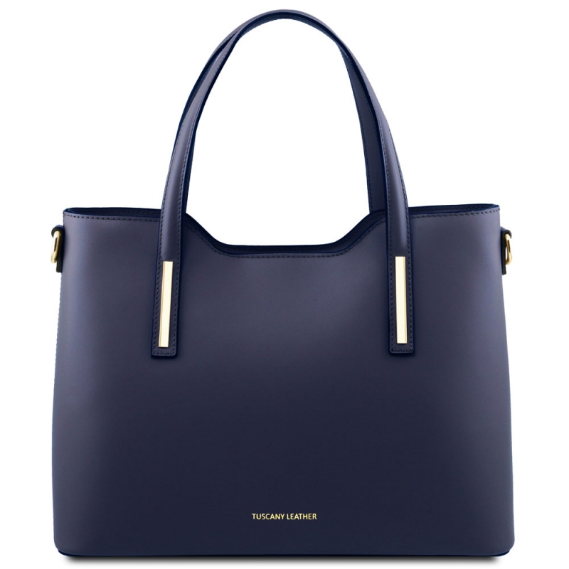 Leder-Handtasche Olimpia dunkelblau Leder-Handtasche Olimpia dunkelblau