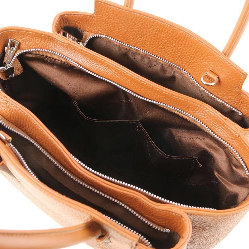 Leder-Handtasche Tulipan interieur Leder-Handtasche Tulipan interieur