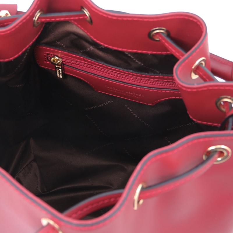 Tuscany Leather Leder-Beuteltasche Vittoria rot Interieur