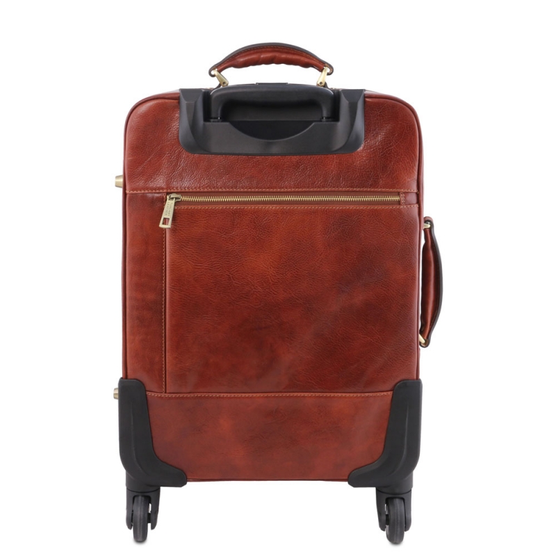 Tuscany Leather Leder Reisetrolley TL-Voyager Rückseite Tuscany Leather Leder Reisetrolley TL-Voyager Rückseite