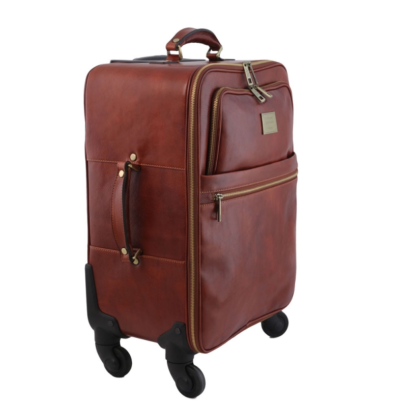 Tuscany Leather Leder Reisetrolley TL-Voyager Seite-1 Tuscany Leather Leder Reisetrolley TL-Voyager Seite-1