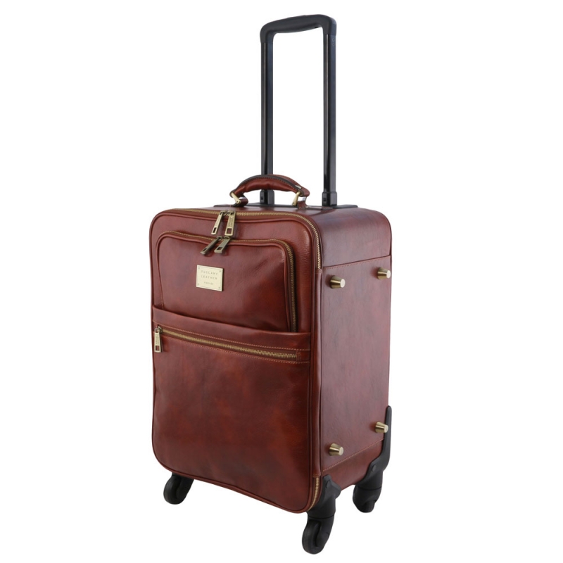 Tuscany Leather Leder Reisetrolley TL-Voyager Seite