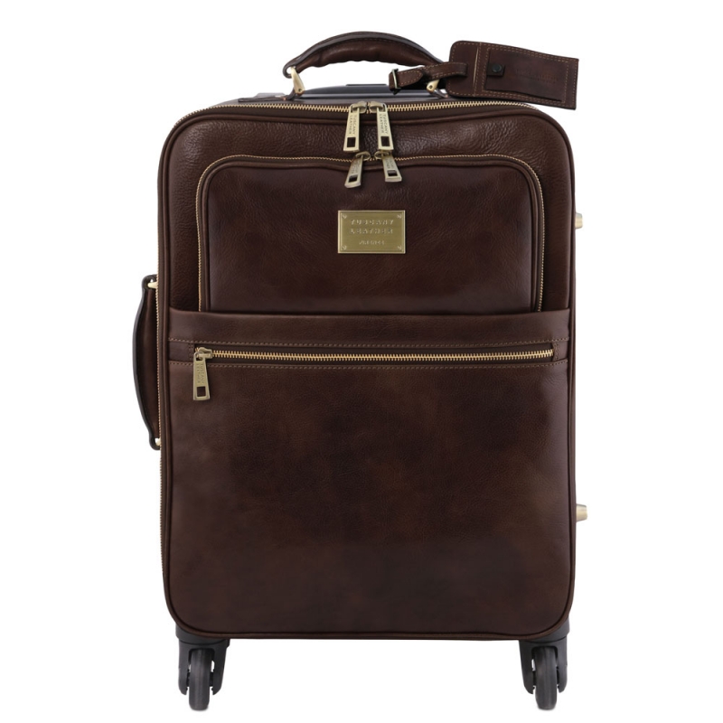 Tuscany Leather Leder Reisetrolley TL-Voyager dunkelbraun