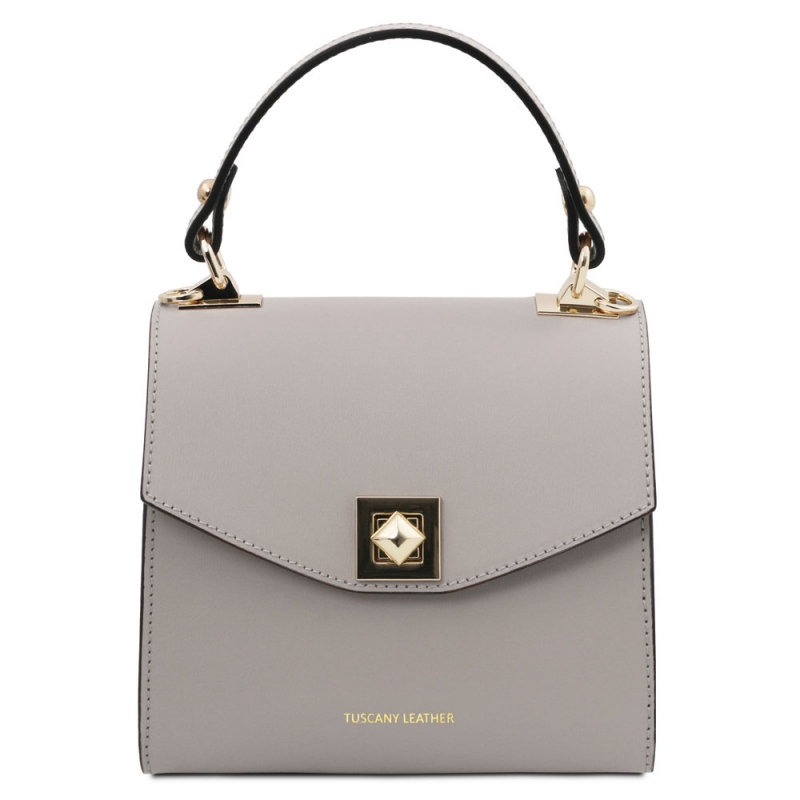 TL Bag Mini-Handtasche aus Leder grau TL Bag Mini-Handtasche aus Leder grau