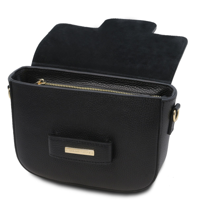 Tuscany Leather Schultertasche schwarz front Tuscany Leather Schultertasche schwarz front
