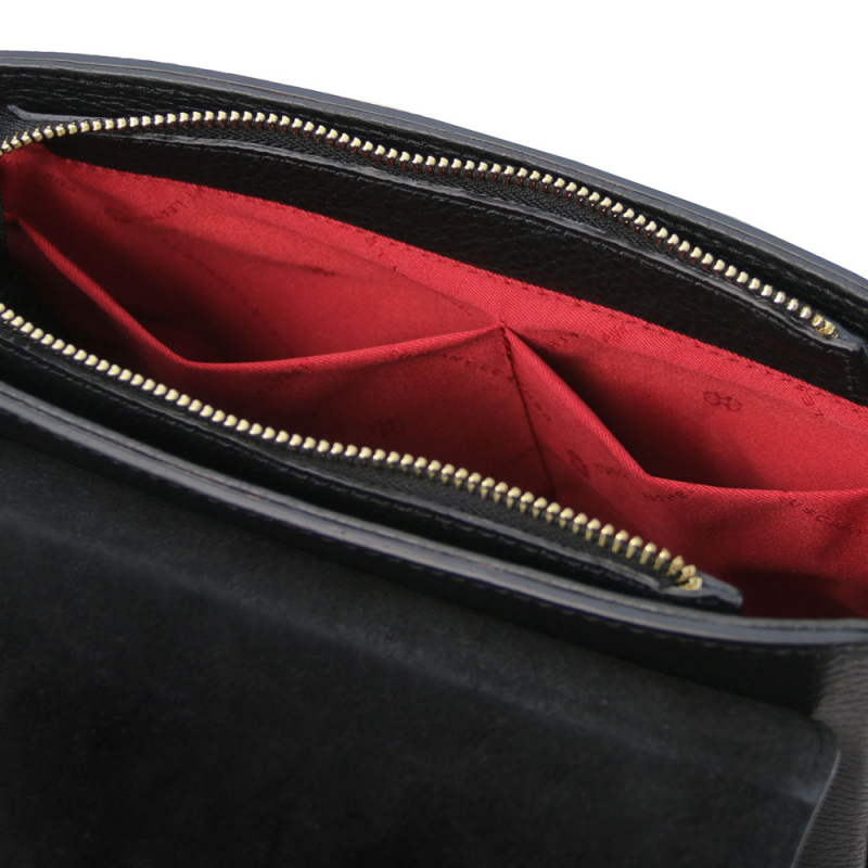 Tuscany Leather Schultertasche schwarz Interieur-1 Tuscany Leather Schultertasche schwarz Interieur-1