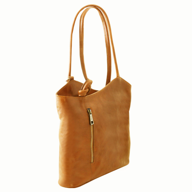 Leder Schultertasche Rucksack Patty Seite Leder Schultertasche Rucksack Patty Seite