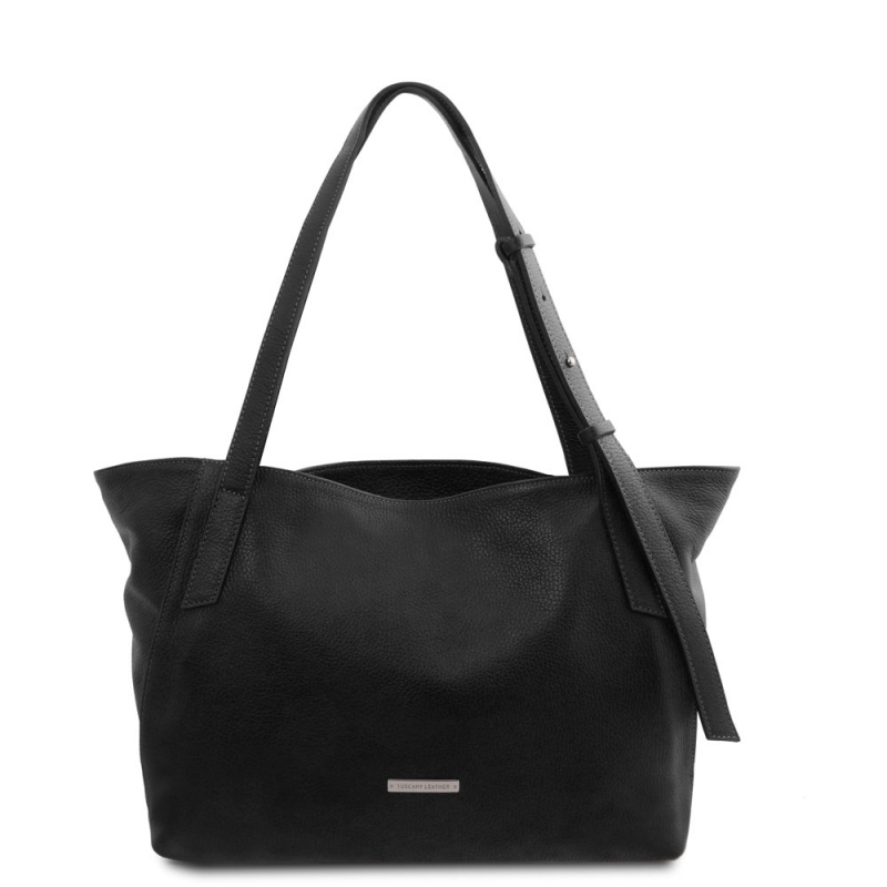 Tuscany Leather Shoppertasche Leder schwarz Tuscany Leather Shoppertasche Leder schwarz