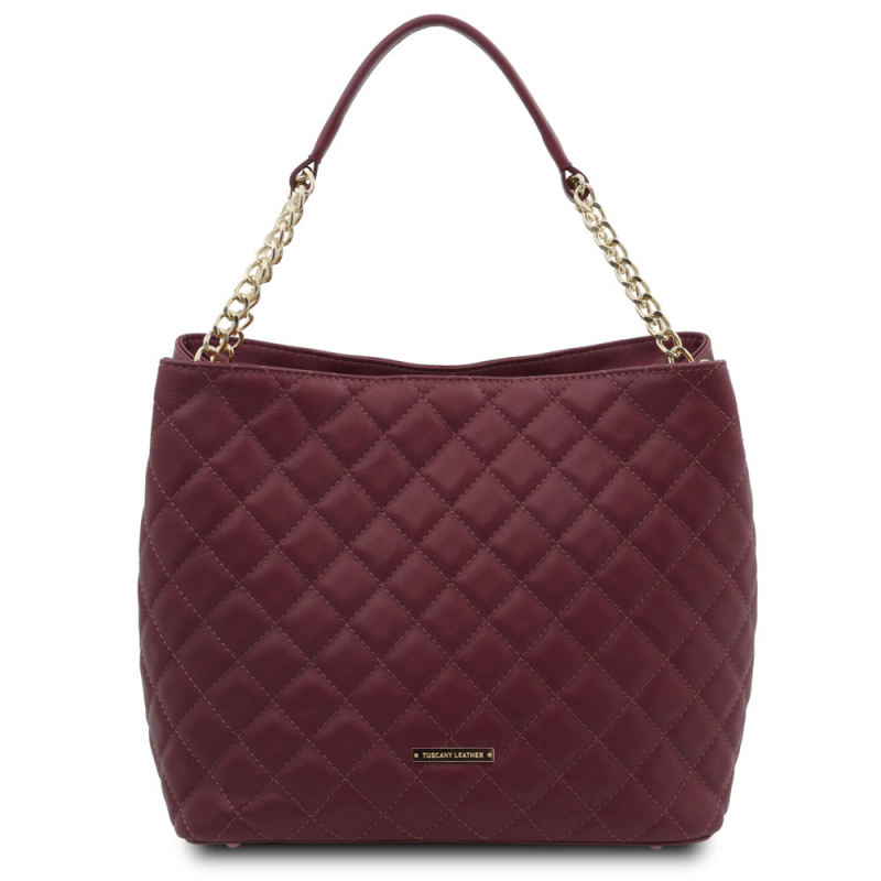 Tuscany Leather Stepptasche Nappa bordeaux Tuscany Leather Stepptasche Nappa bordeaux