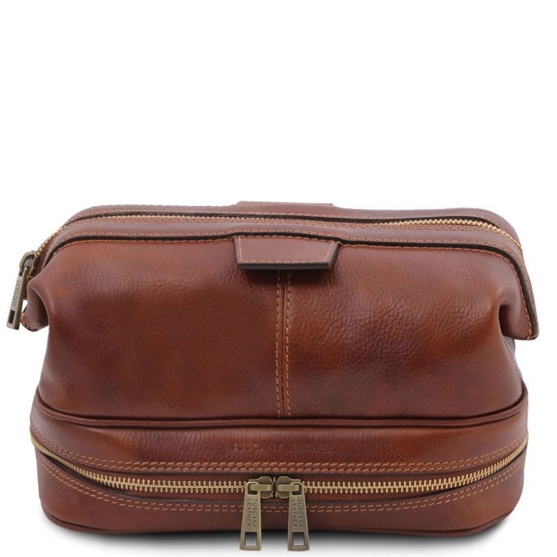 Tuscany Leather Leder Kulturtasche Jacob braun Tuscany Leather Leder Kulturtasche Jacob braun