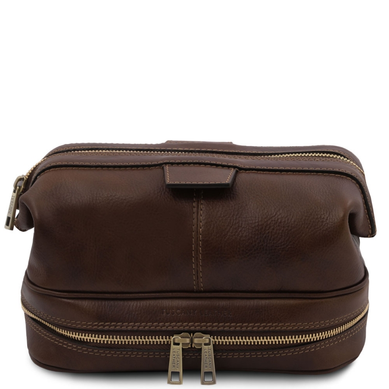 Tuscany Leather Leder Kulturtasche Jacob dunkelbraun Tuscany Leather Leder Kulturtasche Jacob dunkelbraun