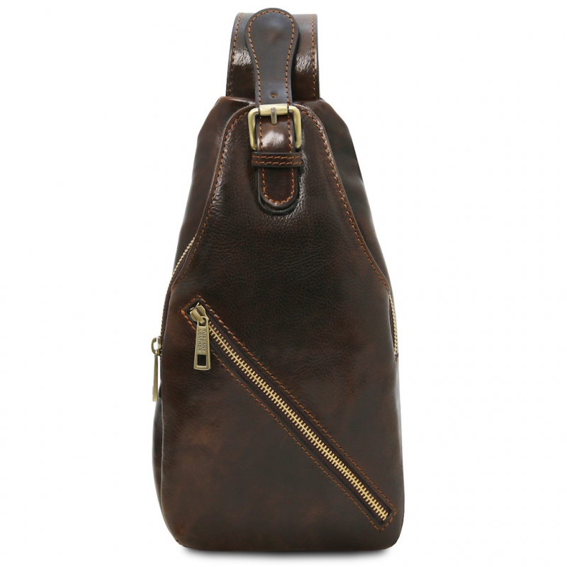 Tuscany Leather Brusttasche "Kevin" dunkelbraun Tuscany Leather Brusttasche "Kevin" dunkelbraun