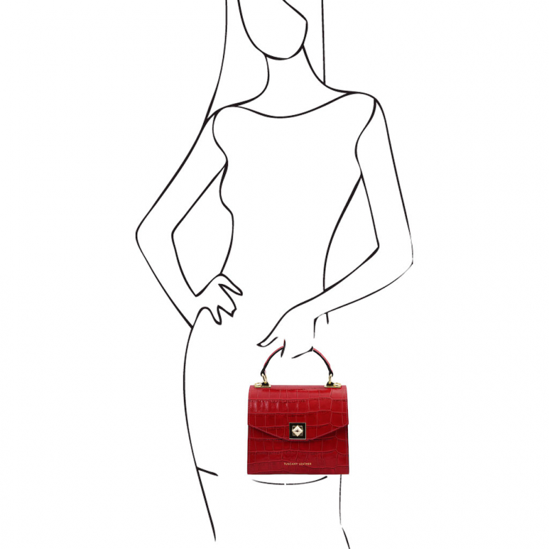 Mini-Handtasche "Atena" Kroko Outfit Mini-Handtasche "Atena" Kroko Outfit