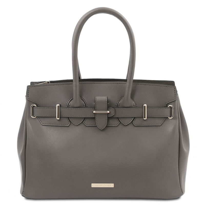 TL Bag Handtasche Leder grau TL Bag Handtasche Leder grau
