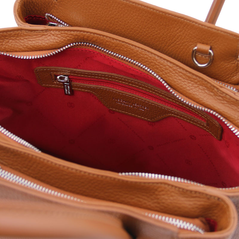Leder-Handtasche Tulipan interieur Leder-Handtasche Tulipan interieur